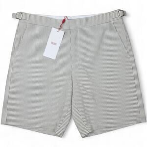 ORLEBAR BROWN NWT Norwich Seersucker Shorts Men's 34 Stripe Luxury Resort Casual